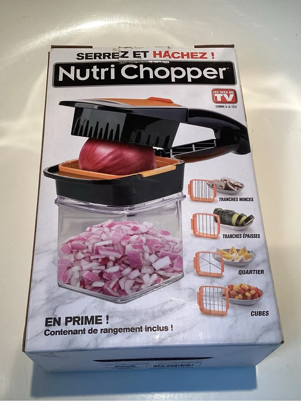 Manual Food Chopper - Black and Orange